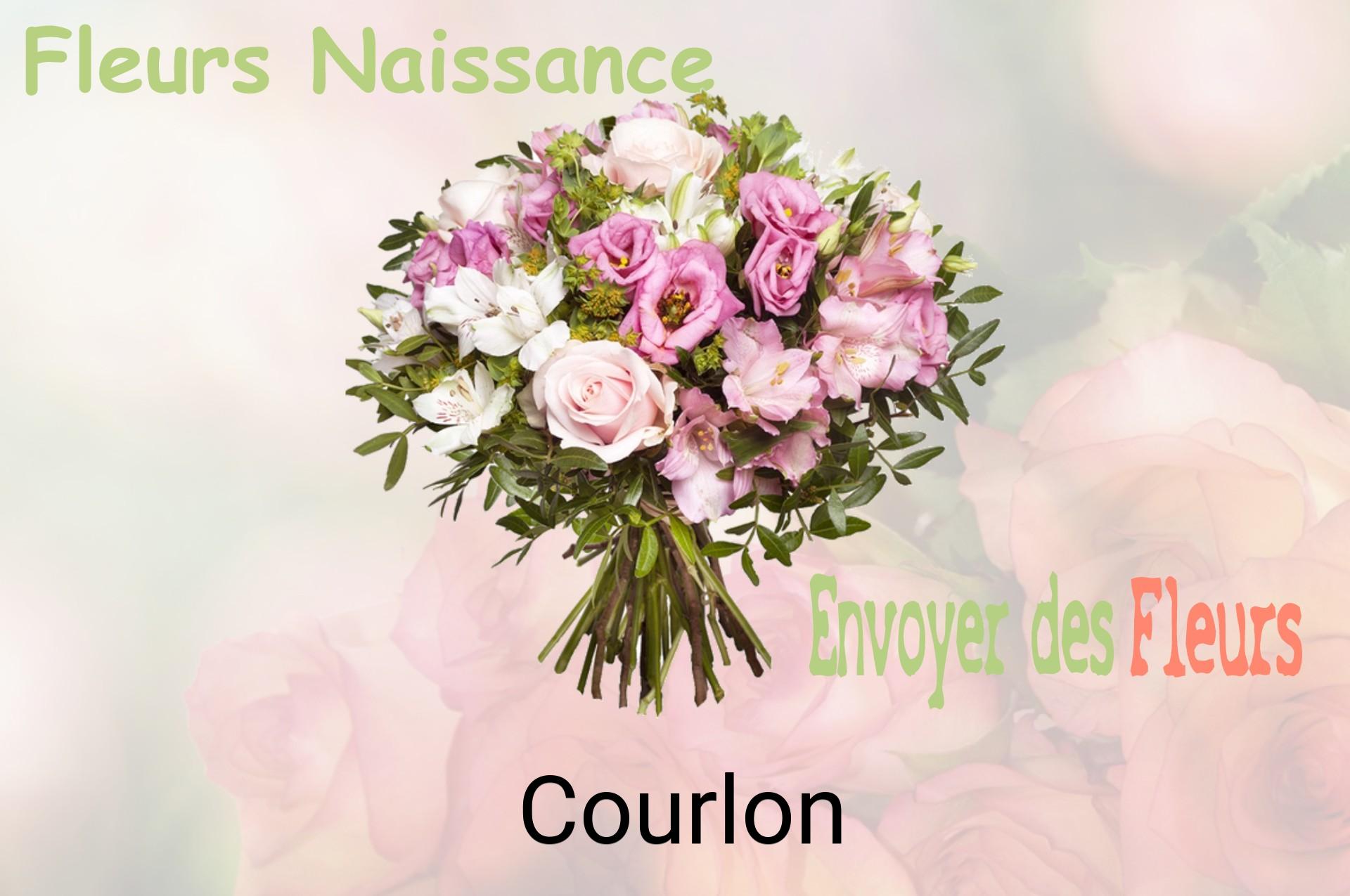 Bouquet de fleurs de naissance livré à Courlon
